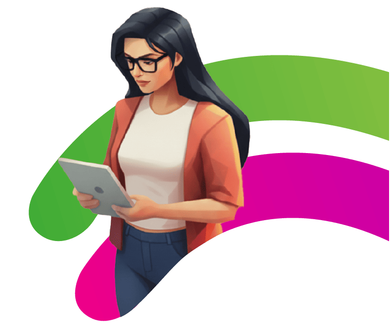 Mujer usando tablet
